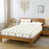 CREATUNIQ Green Jaali Floral Hand Printed Cotton Bedsheet