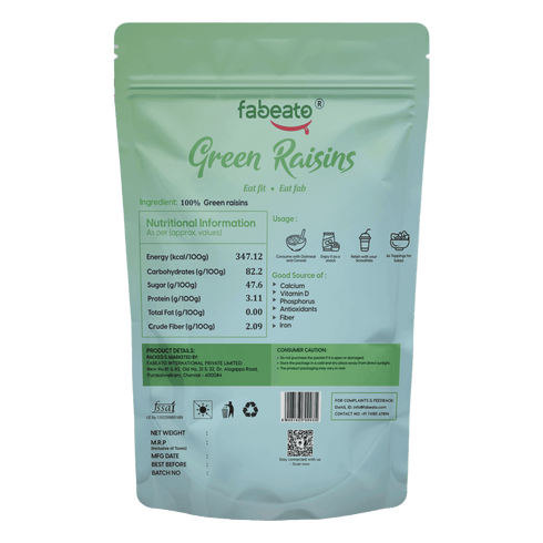 Fabeato Seedless Green Raisins