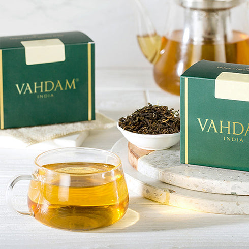 Vahdam Tea Himalayan Green Tea Tin Gift Set