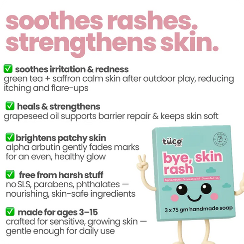 Tuco Bye skin rash natural soap for kids