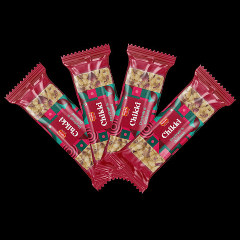 Chitale Bandhu Mithaiwale Dryfruit & Gulkand Chikki Pack of 4