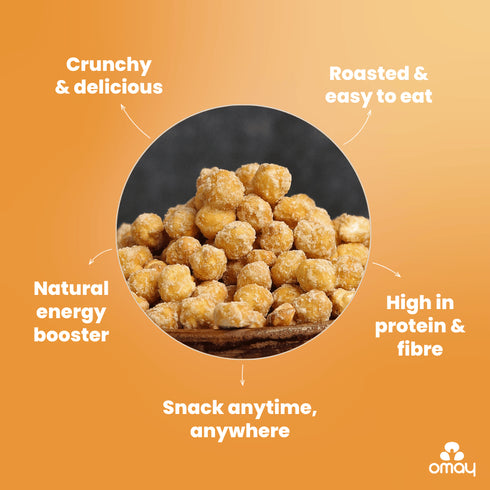 Omay Foods Jaggery (Gur) Chana, 140G (Pack of 2)