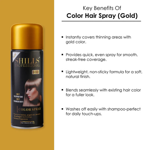 Shills Professional Color Hair Spray (GOLD)