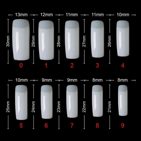Shills Professional PKT 500pcs Half Cover Nail Tips Natural