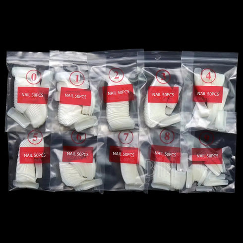 Shills Professional PKT 500pcs Half Cover Nail Tips Natural