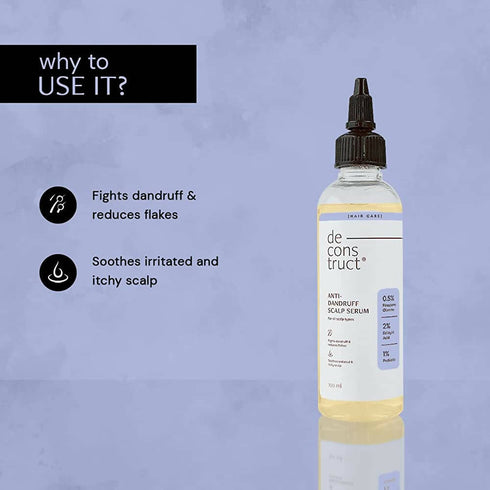 Deconstruct Anti Dandruff Serum for Scalp - 0.5% Piroctone Olamine + 2% Salicylic acid + 1% Prebiotic