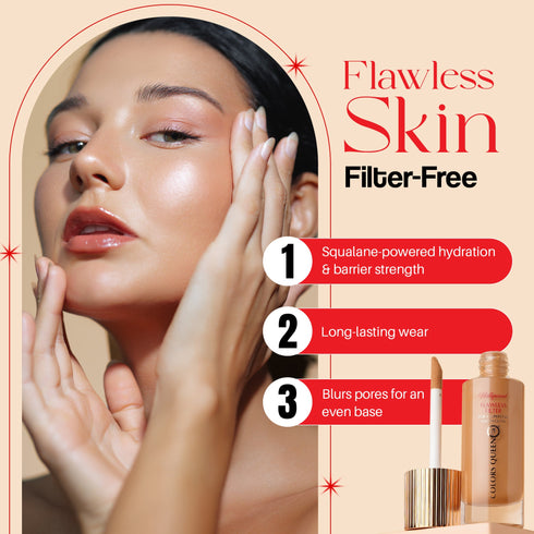 Colors Queen Hollywood Flawless Filter Liquid Foundation
