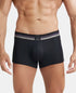 Jockey Microfiber Elastane Stretch Rib Solid Trunk with Stay Dry Treatment | Black