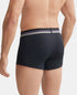Jockey Microfiber Elastane Stretch Rib Solid Trunk with Stay Dry Treatment | Black