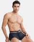 Jockey Microfiber Elastane Stretch Rib Solid Trunk with Stay Dry Treatment | Black
