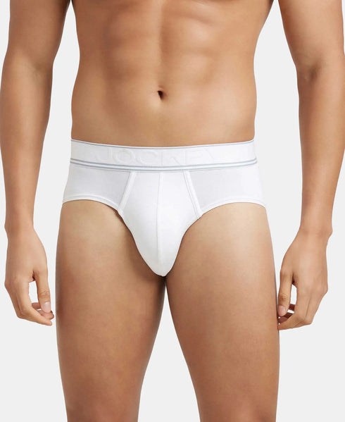 Jockey Micro Modal Elastane Stretch Solid Brief | White