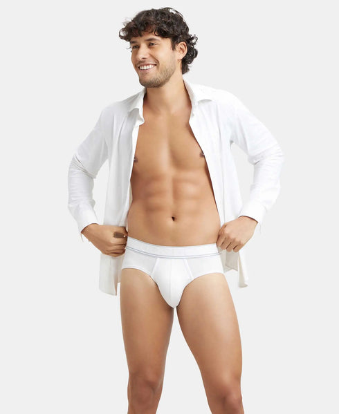 Jockey Micro Modal Elastane Stretch Solid Brief | White