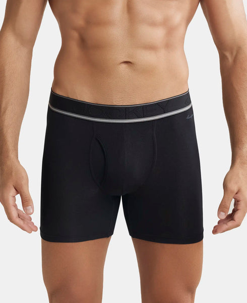 Jockey Black Tencel Micro Modal Boxer Brief with StayFresh