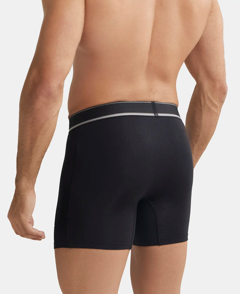 Jockey Black Tencel Micro Modal Boxer Brief with StayFresh