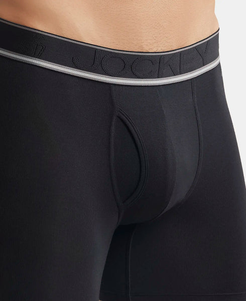 Jockey Black Tencel Micro Modal Boxer Brief with StayFresh