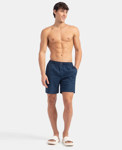 Jockey Tencel Lyocell Cotton Checkered Boxer Shorts with Side Pockets | Poseidon
