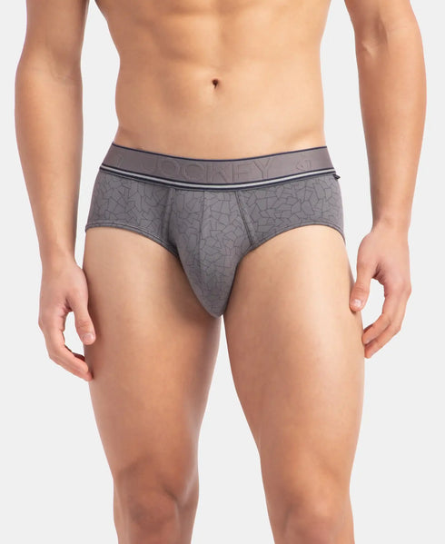 Jockey Tencel Micro Modal Elastane Printed Brief | Gun Metal