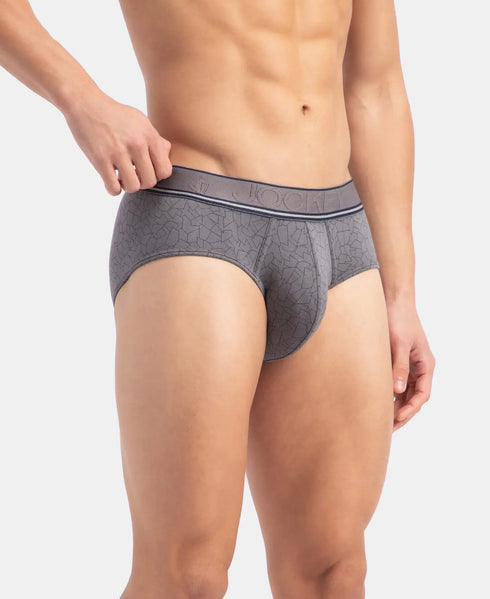 Jockey Tencel Micro Modal Elastane Printed Brief | Gun Metal