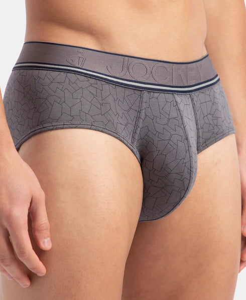 Jockey Tencel Micro Modal Elastane Printed Brief | Gun Metal