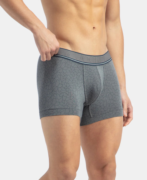 Jockey Tencel Micro Modal Stretch Printed Trunk with StayFresh | Gun Metal