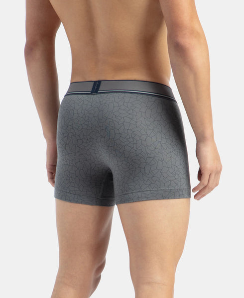 Jockey Tencel Micro Modal Stretch Printed Trunk with StayFresh | Gun Metal