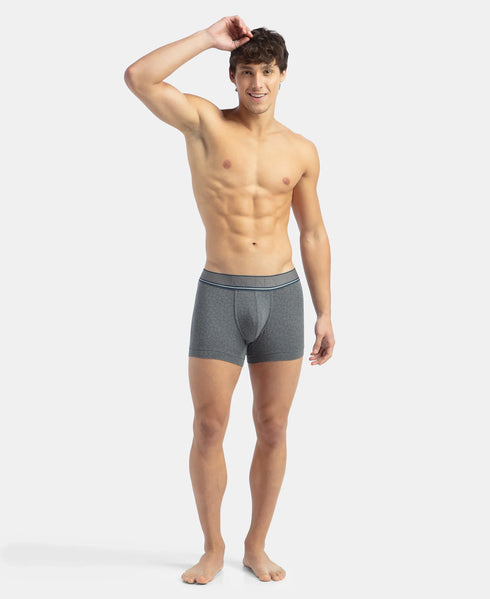 Jockey Tencel Micro Modal Stretch Printed Trunk with StayFresh | Gun Metal