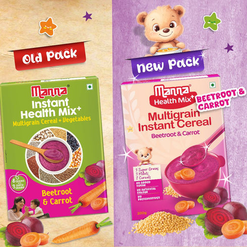 Manna Foods Health Mix Instant Baby Cereal Beetroot and Carrot