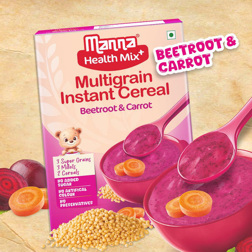 Manna Foods Health Mix Instant Baby Cereal Beetroot and Carrot