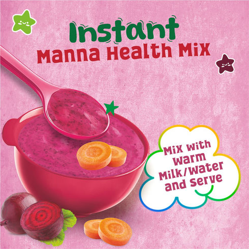 Manna Foods Health Mix Instant Baby Cereal Beetroot and Carrot