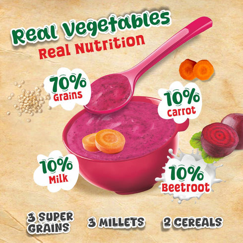 Manna Foods Health Mix Instant Baby Cereal Beetroot and Carrot