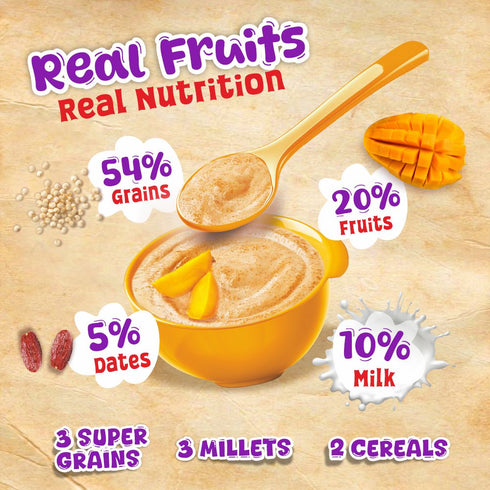 Manna Foods Health Mix Instant Baby Cereal Mango and Date Powder