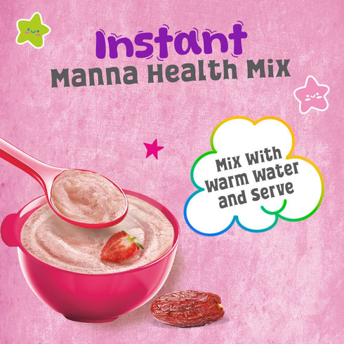 Manna Foods Health Mix Instant Baby Cereal Strawberry and Date Powder