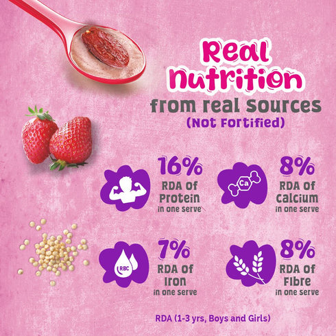 Manna Foods Health Mix Instant Baby Cereal Strawberry and Date Powder