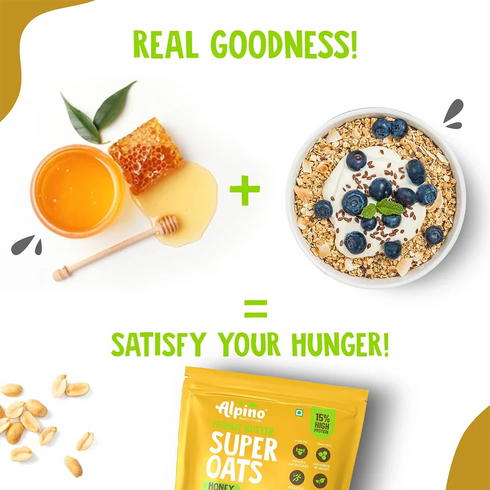 Alpino High Protein Rolled Oats Combo - Chocolate & Honey