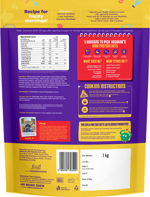 Yoga Bar 26g High Protein Oats Bestseller Combo 3Kg