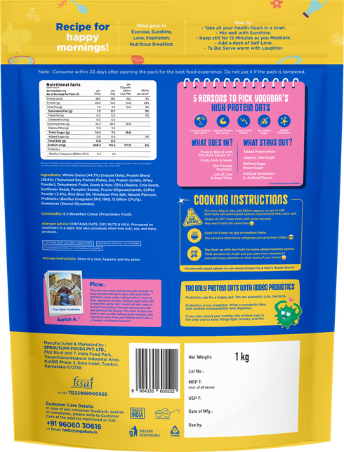 Yoga Bar 26g High Protein Oats Bestseller Combo 3Kg