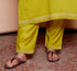 Miravan Womens Plus Size Muslin Yellow Kurta and Palazzo with Dupatta Set