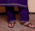 Miravan Womens Plus Size Purple Muslin Stright kurta and palazzo with dupatta Suit set