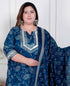 Miravan Plus Size Womens Gota Patti cotton Kurta Paired with Palazzo and Dupatta