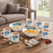Borosil Larah Pansy Snack Set w Mugs 8 Pcs Set
