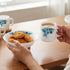 Borosil Larah Pansy Snack Set w Mugs 8 Pcs Set