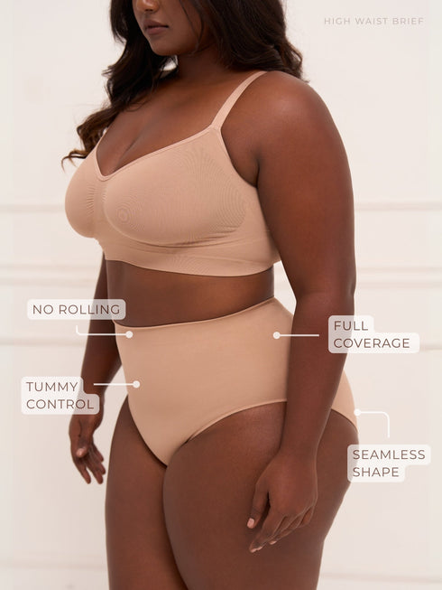 UNDERNEAT High Waist Brief - Beige