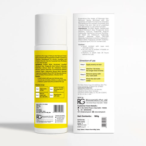 Namyaa Skincare Hair Removal Spray with Haldi Chandan