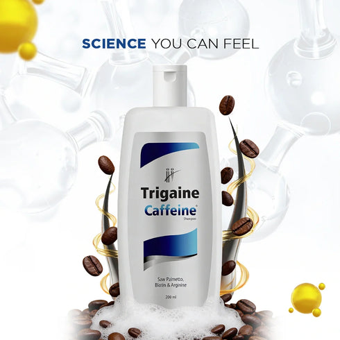 Trigaine caffeine shampoo for hair fall control