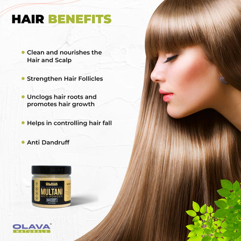 Olava Naturals Multani Mitti Powder for Face Pack - Pure Bentonite Clay - Fuller's Earth - 200 gm