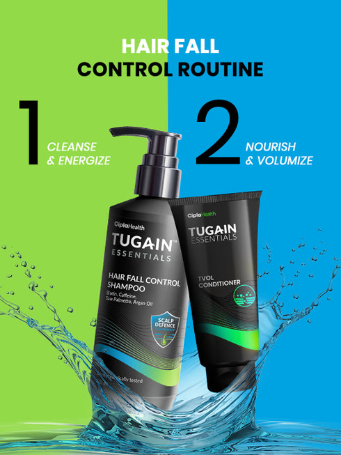 Tugain Essentials Pack of 2 Hair Fall Control Shampoo