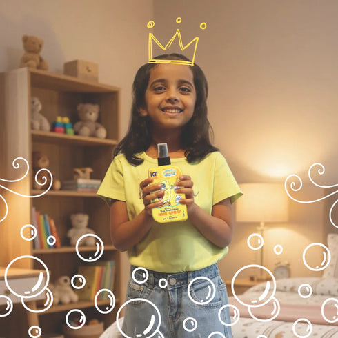 Kt Kids Hair Care Protection Combo Hair Leave In Serum Moisturizing Sun Protection Hair Spray