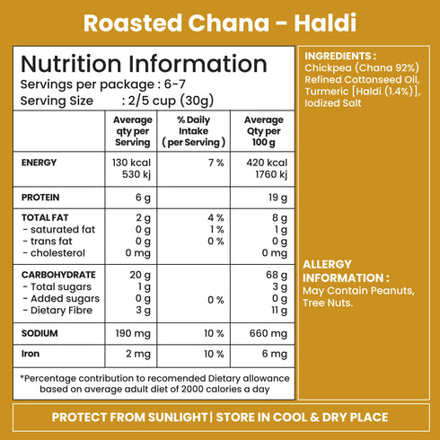 Jabsons Foods Haldi Roasted Chana