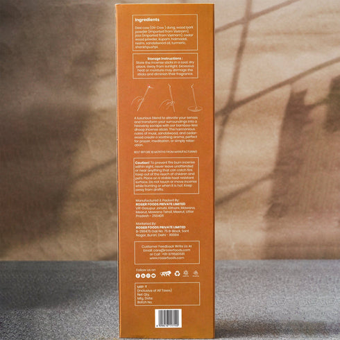 ROSIER Dharana Haldi Chandan Dhoop Incense Sticks