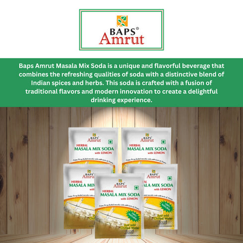 Baps Amrut Herbal Masala Mix Soda With Lemon